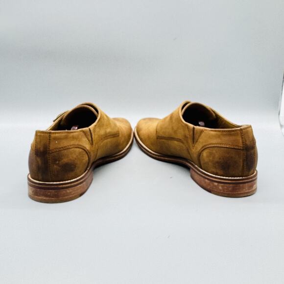 J Shoes Mens 9 Brown Leather Templar Monk Strap Loafers Dress Slip On Classic main image 8